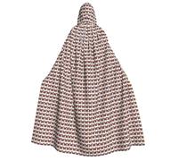 Unkhtt Mantello con cappuccio per adulti con stampa a farfalla colorata ricamata, per cosplay, feste in maschera, carnevale, costumi