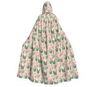 Unkhtt Mantello con cappuccio per adulti con stampa di cactus tropicali, per cosplay, feste in maschera, carnevale, costumi