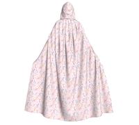 Unkhtt Mantello con cappuccio per adulti con stampa libellula dipinta a mano per cosplay, feste in maschera, carnevale, costumi