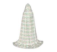 Unkhtt Mantello con cappuccio unisex con stampa di cactus succulenti, per cosplay, festival, carnevale, mago