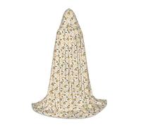 Unkhtt Mantello con cappuccio unisex con stampa di zucca e gufo di Halloween, per cosplay, festival, carnevale, mago