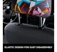 Unkhtt Origami Multicolor Papercraft Gru 1 Stampa 2 Pz Auto Poggiatesta Coperture Comfort Style Morbido Cuscino Sedile per Auto Accessori