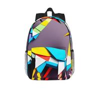 Unkhtt Origami Multicolore Papercraft Gru 1 Stampa Impermeabile Funzionalità Zaino College Lavoro Escursionismo Viaggi All'aperto Appassionati