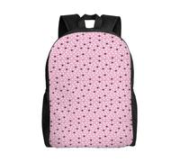 Unkhtt Pecora bianca su sfondo rosa stampa elegante unisex grande capacità zaino per lavoro viaggi campeggio avventure all'aperto