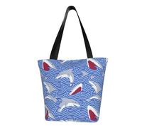 Unkhtt Pesce foraggiamento Stampa Multi-Scene Borsa a tracolla Beach Tote Versatile Trasportare Escursionismo Shopping Vacanza Us