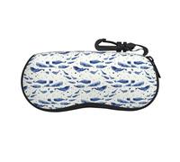 Unkhtt Piccola balena blu nuoto stampa pratica custodia per occhiali versatile custodia per occhiali da sole custodia intelligente per riporre oggetti essenziali quotidiani