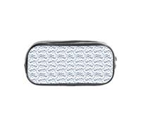 Unkhtt Piccolo astuccio trasparente per matite con balena blu, per bambini, studenti, ragazzi e ragazze, organizer trasparente per cancelleria