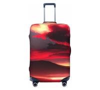 Unkhtt Red Sky At Night - Copertura elastica per valigie da viaggio con stampa stellata, Nero , S, Bagaglio a mano