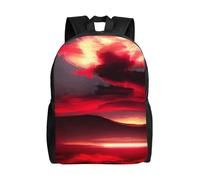 Unkhtt Red Sky At Night Starry Print Elegante Unisex Grande Capacità Zaino Per Lavoro Viaggi Campeggio Avventure All'aperto