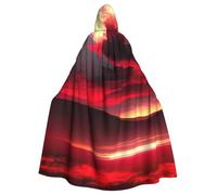 Unkhtt Red Sky At Night Starry Print - Mantello con cappuccio, per adulti, per feste in maschera, carnevale, cosplay, feste in maschera
