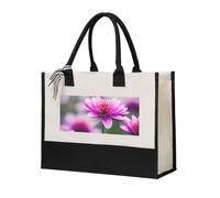 Unkhtt Rosa Fiore Viola Farfalla 1 Stampa Donne Tela Tote Bag Regalo Grande Capacità Per Viaggi Scuola Ufficio Shopping Bags