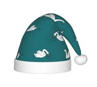 Unkhtt Simpatico cappello di Natale con stampa di cigni per bambini, invernale, per feste di Natale, Capodanno, feste
