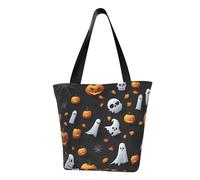 Unkhtt Simpatico motivo di Halloween stampa multi-scena borsa a tracolla borsa da spiaggia versatile portare escursionismo shopping vacanza usura