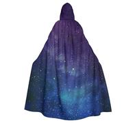 Unkhtt Universo con stelle e galassia con stampa interstellare adulto festival mantello con cappuccio Carnevale Cosplay festa in maschera Comfort Cape Hood