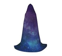 Unkhtt Universo con stelle e galassia con stampa interstellare unisex comodo mantello con cappuccio per cosplay costume festival carnevale mago accappatoi