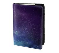 Unkhtt Universo con stelle e galassia stampa interstellare 5,5 pollici passaporto viaggio documento custodia per uomini e donne compatto e sicuro, Nero , Taglia unica