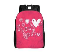 Unkhtt Zaino unisex alla moda con stampa a forma di cuore di San Valentino per lavoro, viaggi, campeggio, avventure all'aria aperta