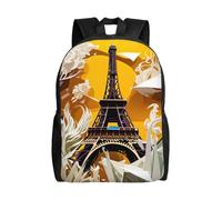 Unkhtt Zaino unisex alla moda con stampa Torre Eiffel di Parigi, grande capacità, per lavoro, viaggi, campeggio, avventure all'aria aperta