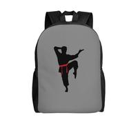 Unkhtt Zaino unisex di grande capacità con stampa di karate da uomo, per lavoro, viaggi, campeggio, avventure all'aria aperta