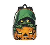 Unkhtt Zucca di Halloween Fantasma Verde Horror 1 Stampa Impermeabile Funzionalità Zaino College Lavoro Escursionismo Viaggi All'aperto Appassionati