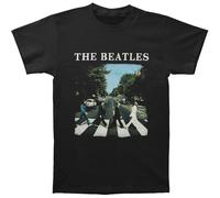 Unknown - Abbey Road And Logo, Short Sleeve da Uomo XL Nero (Black Black)