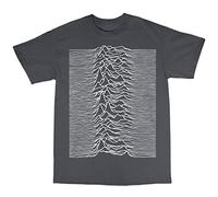 Unknown Pleasures Inspired T-Shirt in 13 Colours Joy Division New Order[Charcoal,M]