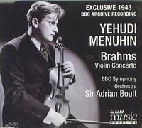 Unknown - Yehudi Menuhin: Brahms Violin Concerto in D, Op. 77 BBC Music Vol. VI No. 1 by Unknown (1997-01-01j