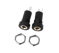 unknowns Presa Jack Audio da 2 Pezzi da 3,5 mm, Adattatore di Saldatura Audio per Montaggio su Pannello di Ingresso Presa Stereo AUX con Dadi