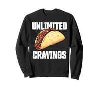 Unlimited Cravings Taco Lover for Lunch Supper Funny Felpa