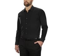 Unlisted by Kenneth Cole Unlisted Dress Shirt Solid Camicia da Cerimonia, Nero, (L Alto) 42 cm Collo 89/91 cm Manica Uomo