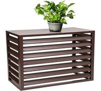unmjgybc Copertura condizionatore Esterno con Copertura Superiore, ignifuga e Resistente alla corrosione, blocca Foglie e detriti, Ventilazione Libera per unità 1.5 HP （Marrone 100×50×70cm）