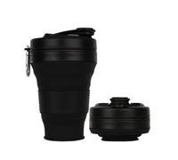 UNNESTAR Tazza da campeggio pieghevole con cannuccia in silicone pieghevole tazza da caffè sport bottiglia portatile da viaggio all'aperto auto 600 ml 20 oz