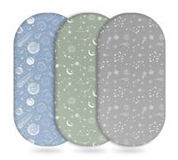 Unnivoll Lenzuola per Cesto Moses 3 Pezzi, Lenzuolo con Angoli per Culla per Neonato, Ragazzo e Ragazza, Super Morbido e Traspirante, Lenzuolo per Culla e Fasciatoio per Bambino, Facile da Curare