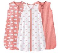 Unnivoll Sacco Nanna Estivo 12-18 Mesi, 0.5 Tog, Set Di 3, 100% Cotone Sacco Nanna Neonato Bambini Primavera