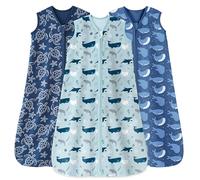 Unnivoll Sacco Nanna Estivo 12-18 Mesi, 0.5 Tog, Set Di 3, 100% Cotone Sacco Nanna Neonato Bambini Primavera