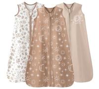 Unnivoll Sacco Nanna Estivo 6-12 Mesi, 0.5 Tog, Set Di 3, 100% Cotone Sacco Nanna Neonato Bambini Primavera