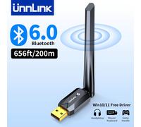 Unnlink Adattatore Bluetooth USB, Dongle Bluetooth 6.0 per PC Windows 10/11, Ricevitore Bluetooth per Mouse Tastiera Cuffie Altoparlante
