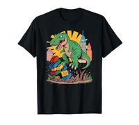 unny T-Rex Distruggere Blocchi Cartone Animato Maglietta