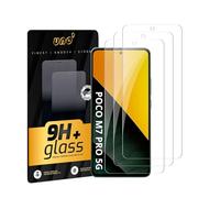 UNO' [3 pezzi] Pellicola proteggi schermo in vetro temperato per Xiaomi Poco M7 Pro 5G (6,67″) ultra resistente, durezza 9H, alta trasparenza HD, senza bolle, anti-impronte, installazione facile.