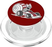 uno, carino, lumaca, è, guida, uno, macchina da corsa, corsa, lumaca PopSockets PopGrip per MagSafe