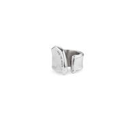 UNO DE 50 Anello DE ALEACIÓN DE METALES BAÑADO EN argento DE LEY CON FORMA DE PLIEGUE-ANI0248MTL00012 Min. Perímetro: 52 Diámetro: 16,5