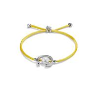 UNO de 50 | Bracciale in filo giallo con perla Shell | Argento sterling | Design creativo artigianale