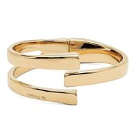 UNO de 50 | Bracciale rigido da donna | Cuoio e placcato in argento sterling | Cristallo sfaccettato verde | Taglia M | Gioiello artigianale | Made in Italy