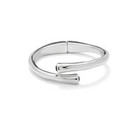 UNO de 50 | Bracciale rigido in argento sterling | cristallo nero | design artigianale | scatola di lucchetto rossa