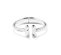 UNO de 50 Bracciale rigido in argento Sterling e due tubi alle estremità, mediano, argento, senza gemma, Mediano, Argento, Nessuna pietra preziosa