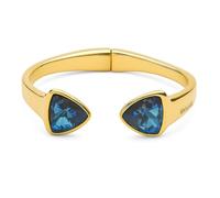 Uno de 50 | Bracciale robusto da donna | Placcato oro 18 carati | Due grandi cristalli sfaccettati multicolore | Taglia M | Gioiello fatto a mano | Prodotto in Spagna