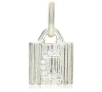 Uno de 50 Charm lucchetto placcato argento Sterling con lettera C di topazi
