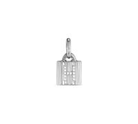 Uno de 50 Charm lucchetto placcato argento Sterling con lettera H di topazi