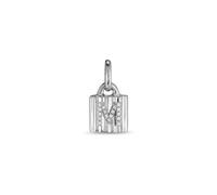 Uno de 50 Charm lucchetto placcato argento Sterling con lettera M di topazi