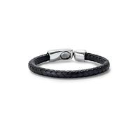 UNO de 50 Cinturino in pelle intrecciata con chiusura argentata, grande, argento, nessuna gemma, Grande, Argento, Nessuna pietra preziosa